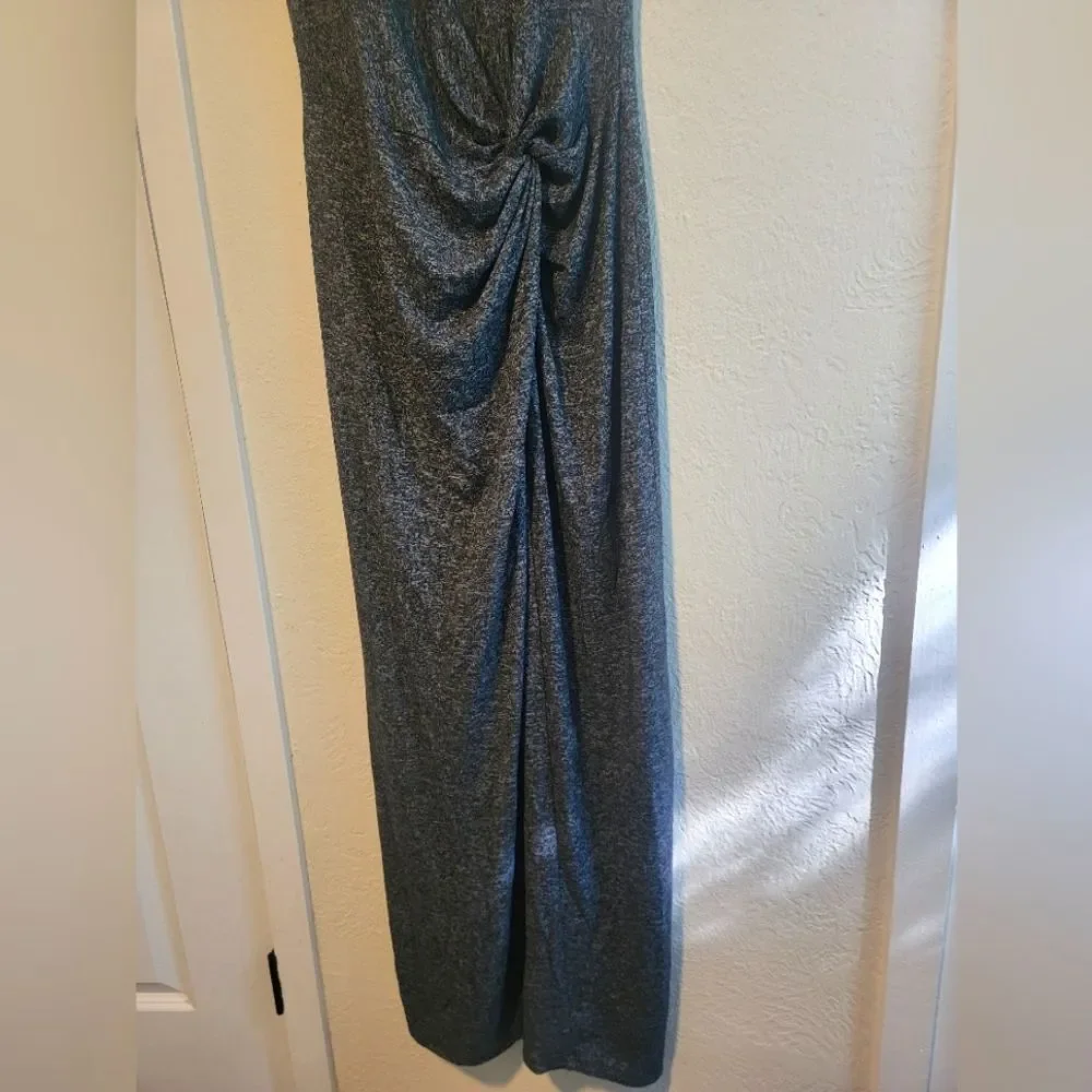 Abercrombie Fitch Knotted Ruched Sleevless Maxi Dress Medium Stretch